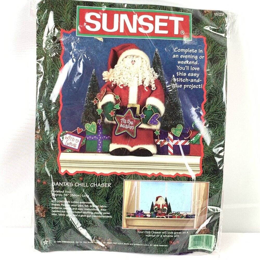 Vintage Sunset Christmas Kit 18129 Santa Chill Chaser Mantel Window Sill Craft